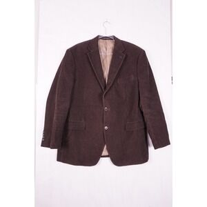 Chaps Blazer Mens 41R Sport Coat Corduroy Blazer Jacket Brown 2 Button